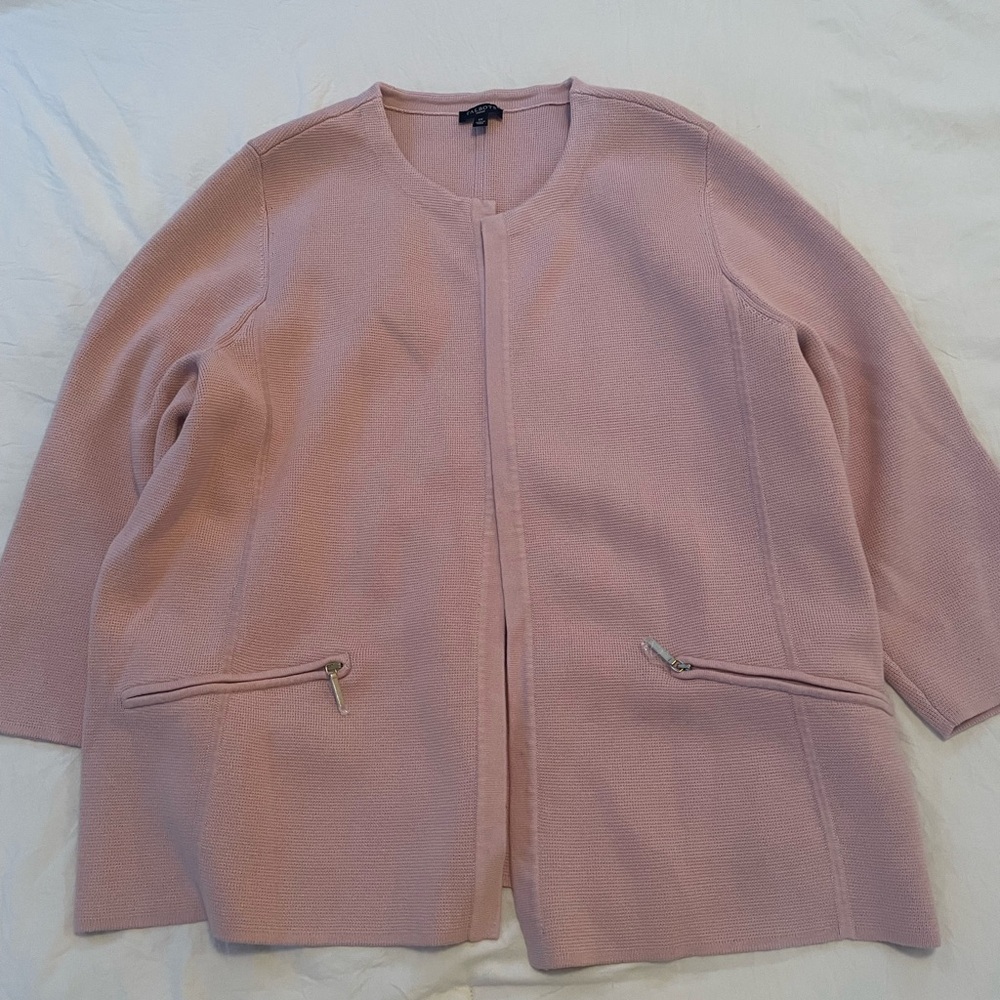 Pink Zip-Up Cardigan Tablots